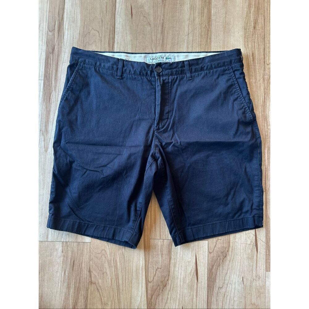 Lacoste Slim Fit Chino men’s flat solid bue shorts